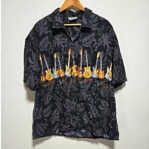 Pacific Legend Apparel Men's Vintage Guitars Rock N Roll Hawaiian Shirt 3X